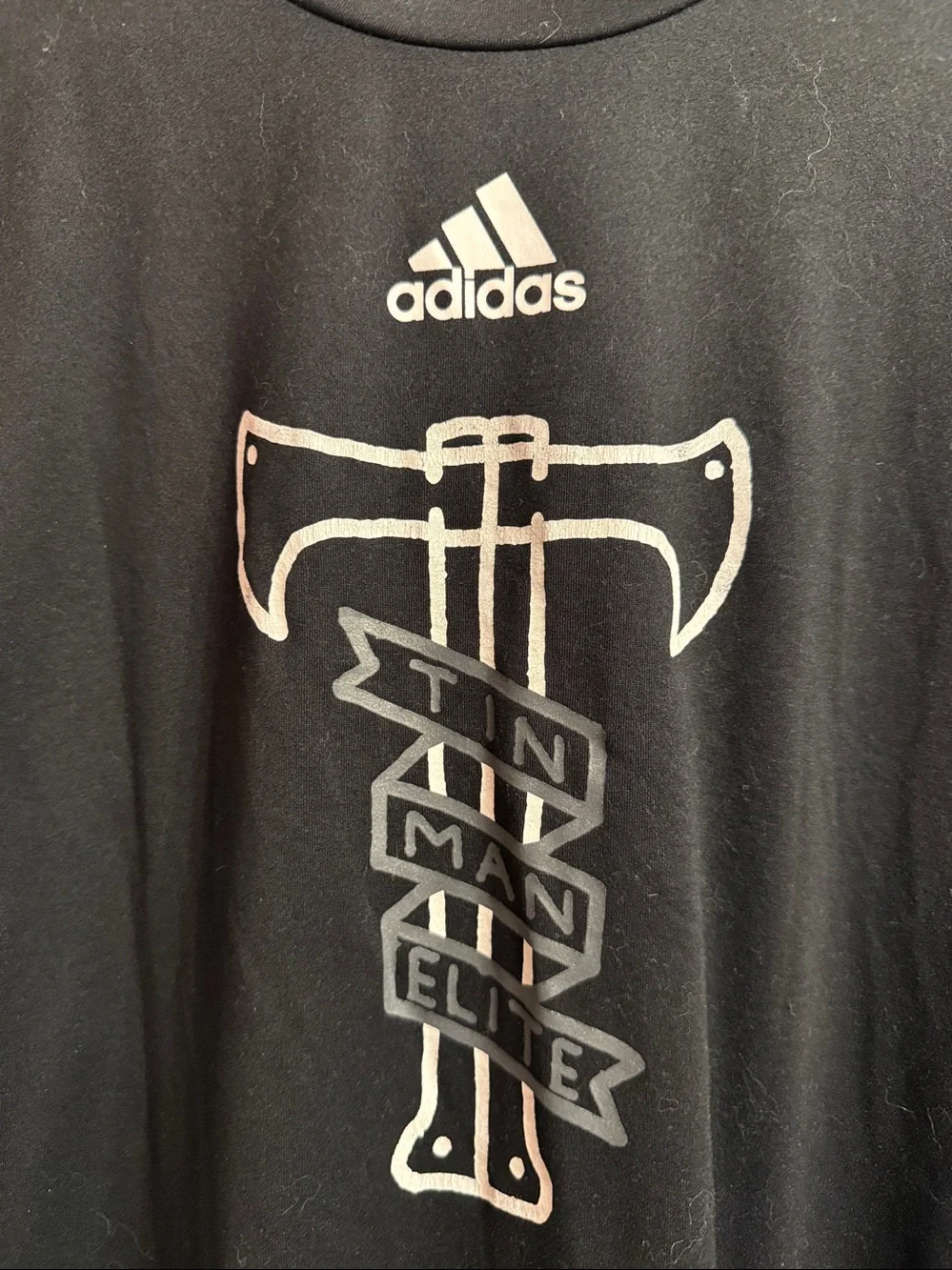 adidas Tin man Elite Black Long-Sleeve Graphic Performance Tee